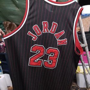 Nike, Michael Jordan #23, Chicago Bulls,1984, flight 8403, Blk-pinstripe4XL-60